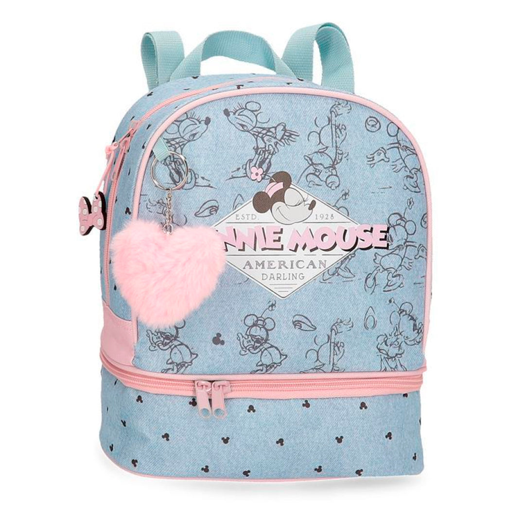 Mochila pré-escolar 28cm Minnie Mouse American Azul