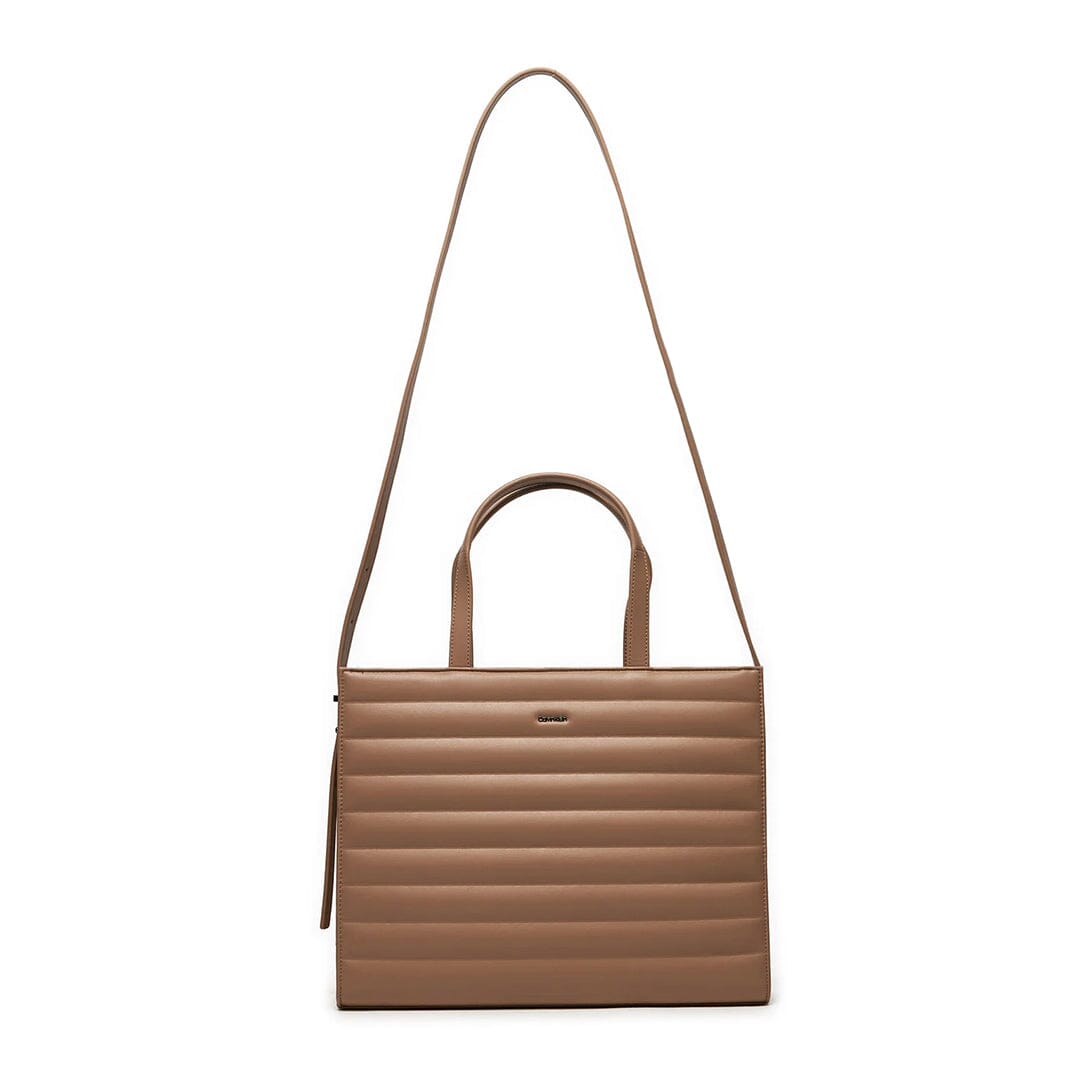 Mala de ombro Calvin Klein p/ Senhora Taupe