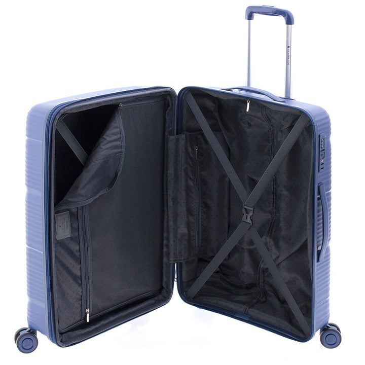 Mala de viagem média 65cm Expansível Gladiator Bionic Azul escura