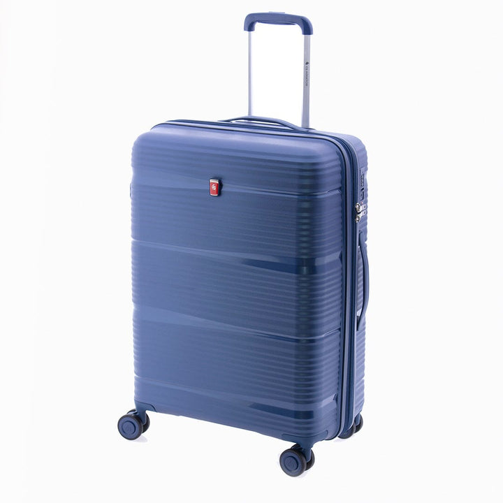 Mala de viagem média 65cm Expansível Gladiator Bionic Azul escura