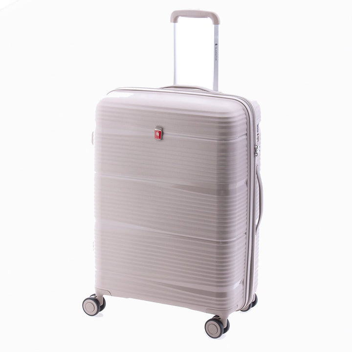 Mala de viagem média 65cm Expansível Gladiator Bionic Bege