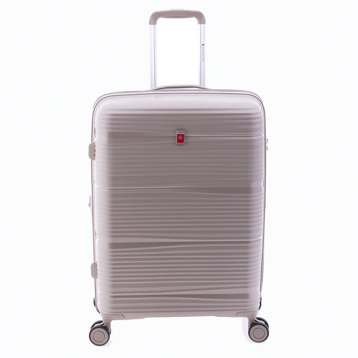 Mala de viagem média 65cm Expansível Gladiator Bionic Bege