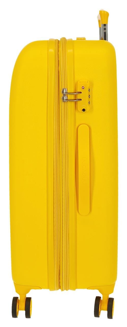 Mala de viagem média 70cm Expansível c/ 4 rodas Movom Riga Amarela