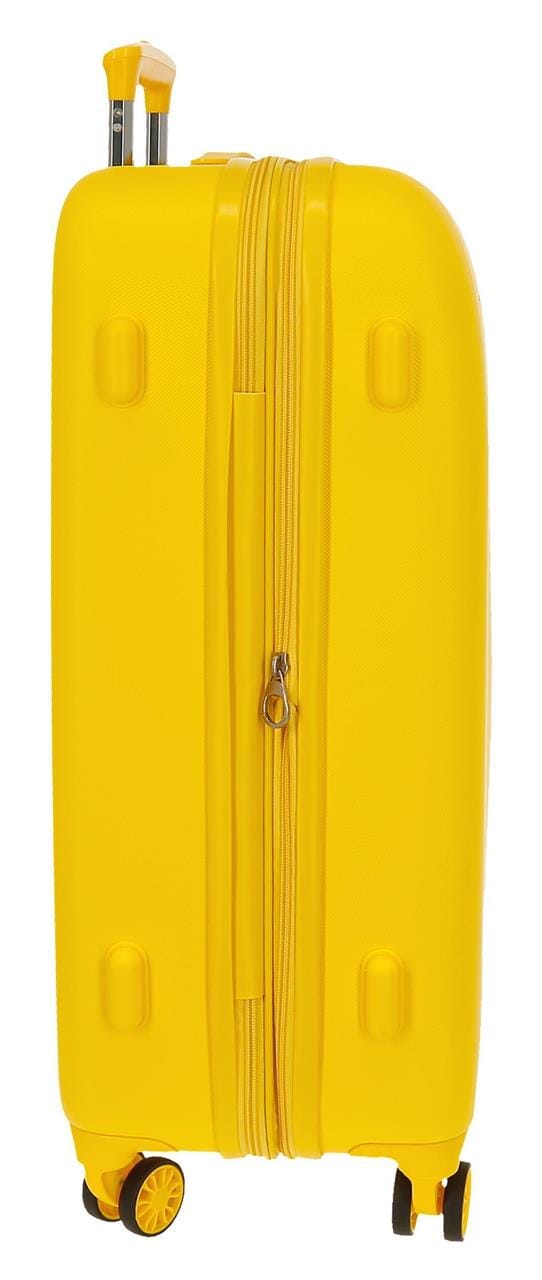 Mala de viagem média 70cm Expansível c/ 4 rodas Movom Riga Amarela