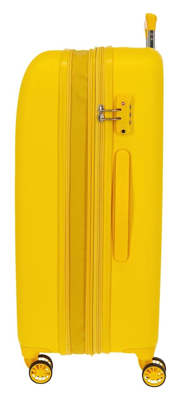 Mala de viagem média 70cm Expansível c/ 4 rodas Movom Riga Amarela