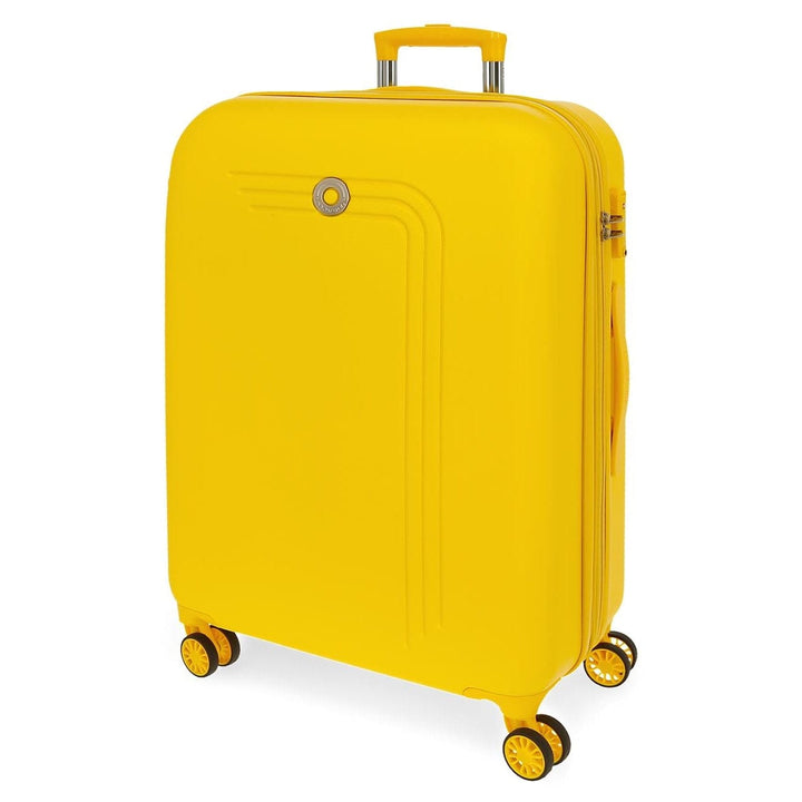 Mala de viagem média 70cm Expansível c/ 4 rodas Movom Riga Amarela Amarelo