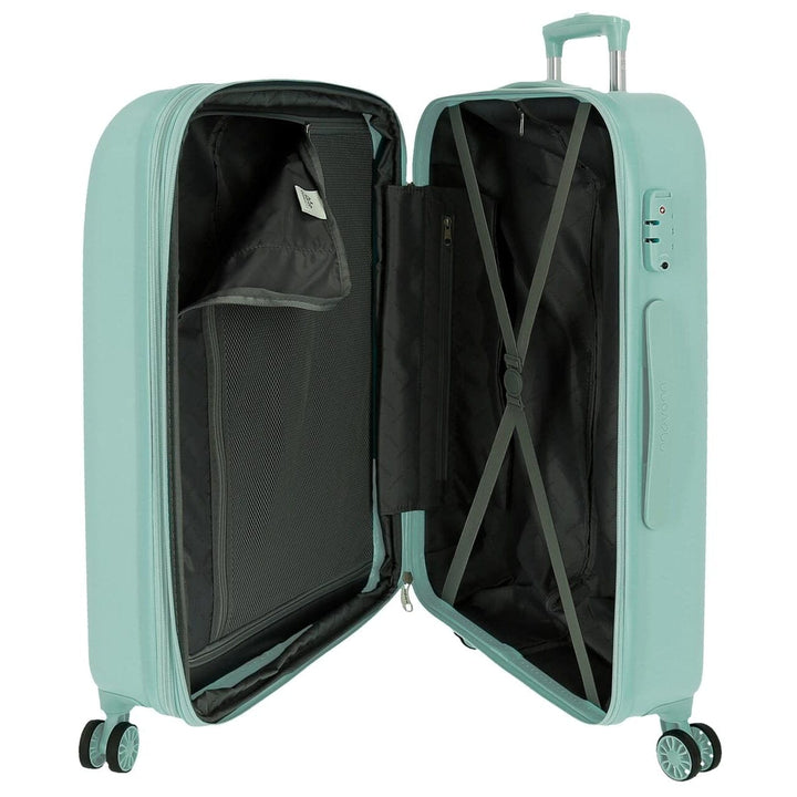 Mala de viagem média 70cm Expansível c/ 4 rodas Movom Riga Turquesa