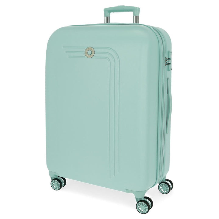 Mala de viagem média 70cm Expansível c/ 4 rodas Movom Riga Turquesa Turquesa
