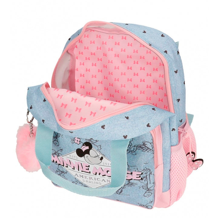 Mochila pré-escolar 28cm Minnie Mouse American Darling Azul