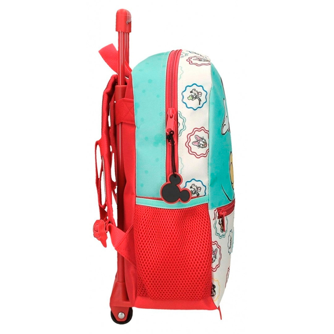 Mochila pré-escolar 32cm c/ carro Mickey Best Friends Together Multicor