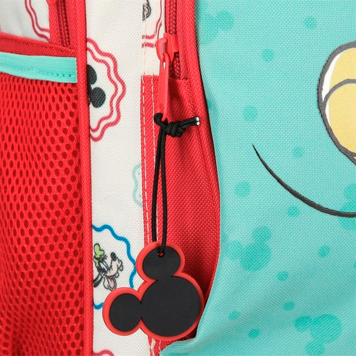 Mochila pré-escolar 32cm c/ carro Mickey Best Friends Together Multicor