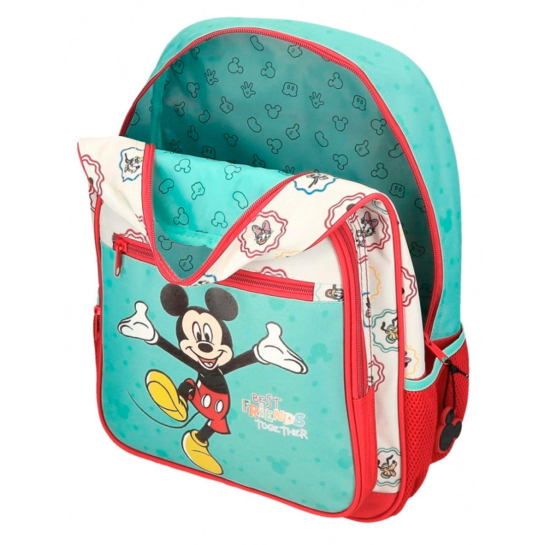 Mochila escolar 38cm Mickey Best Friends Together Multicor