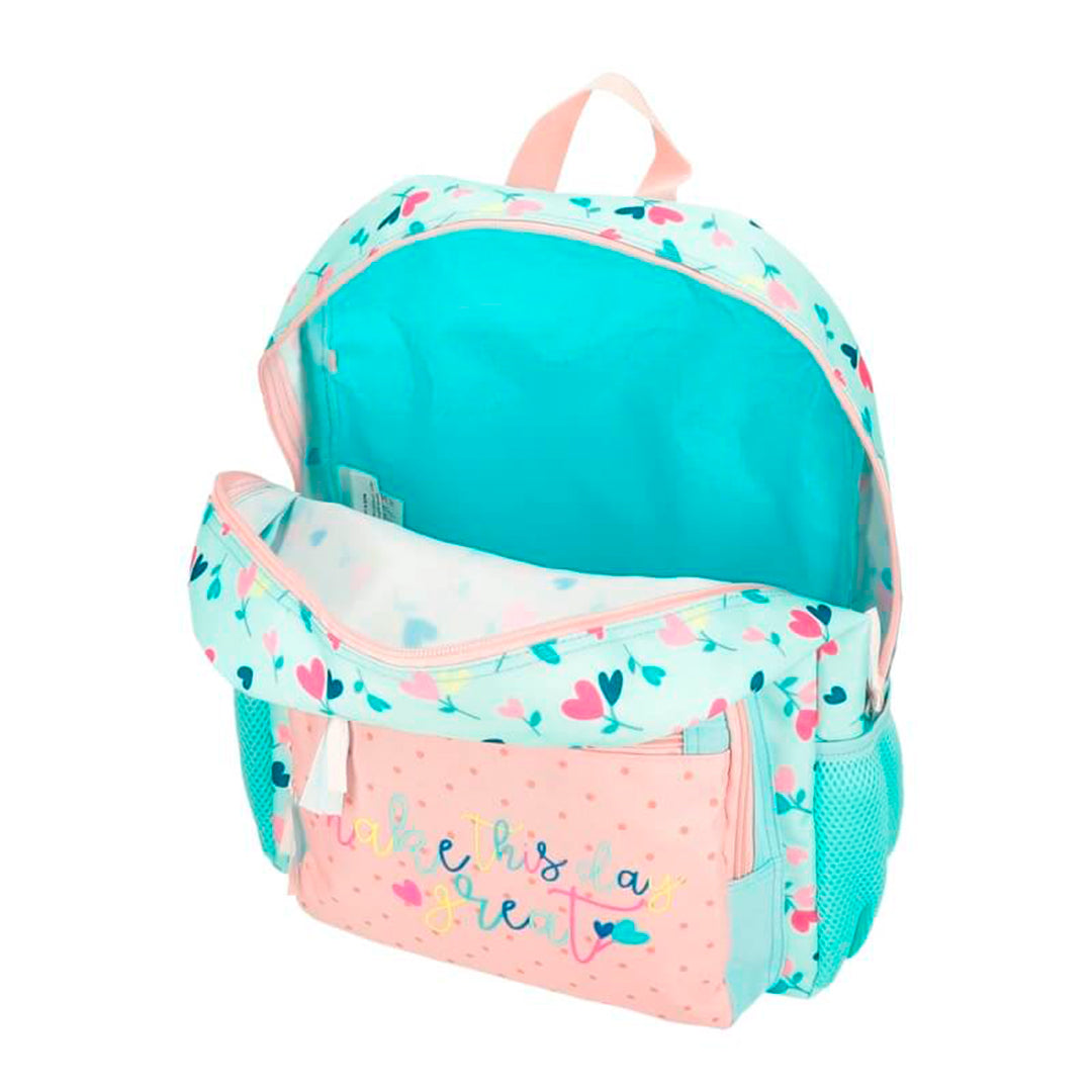 Mochila escolar 40cm Roll Road Queen of Hearts multicor