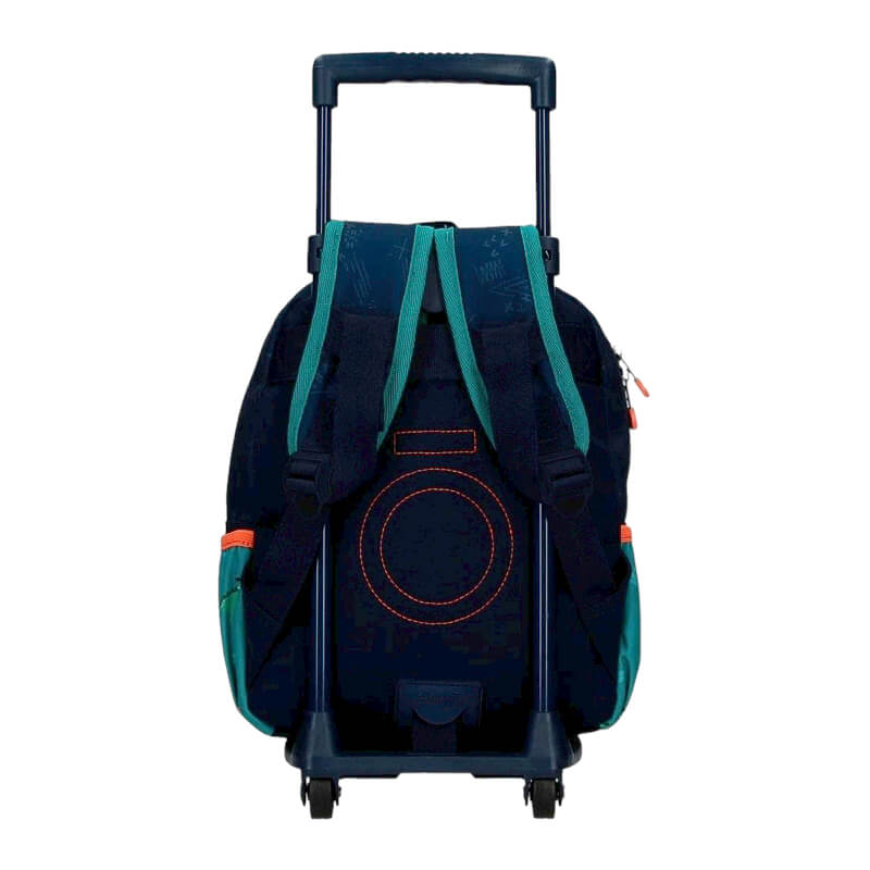 Mochila pré-escolar 28cm c/ carro Enso Dino Artist Azul