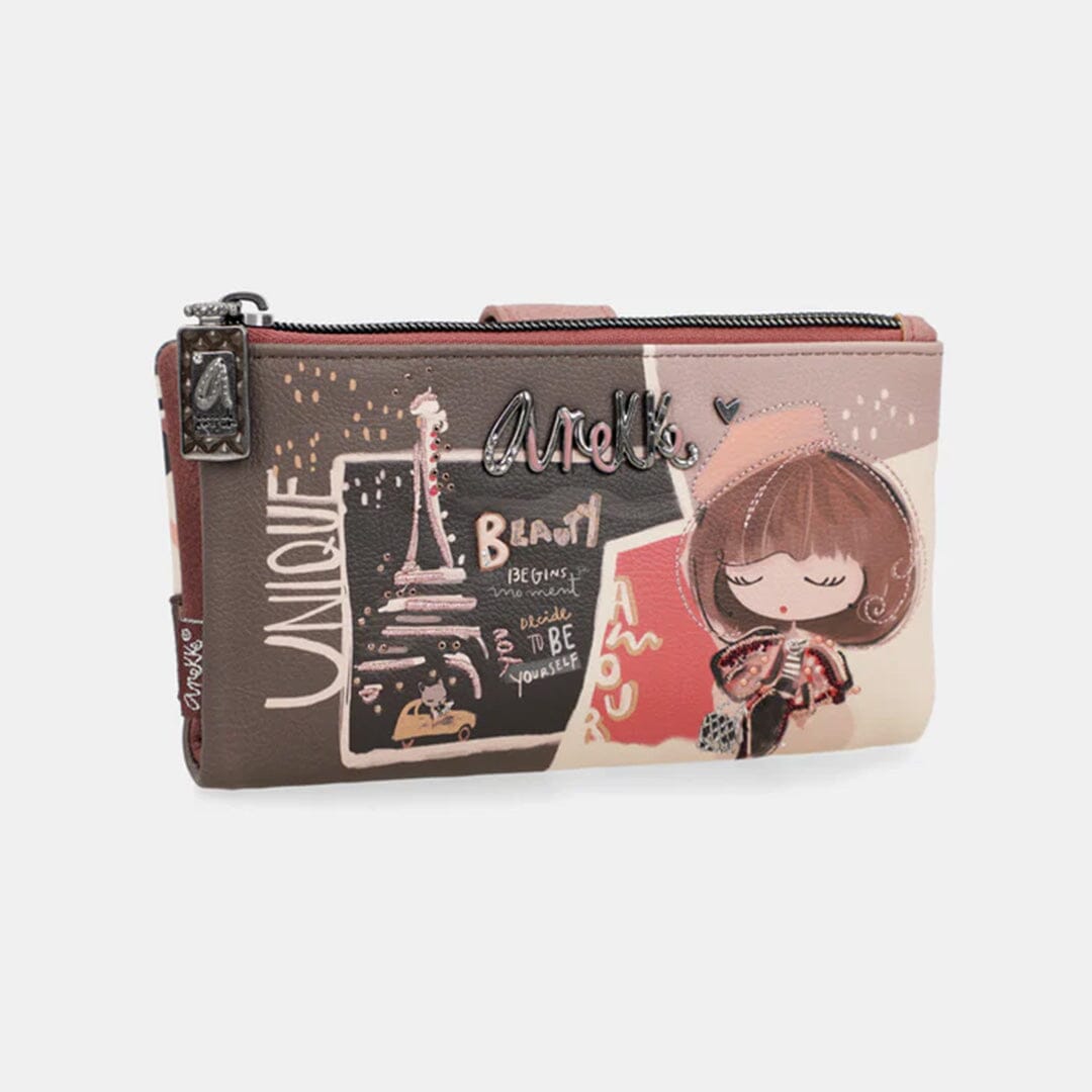 Carteira flexível média c/ Rfid para Senhora Anekke Mademoiselle 