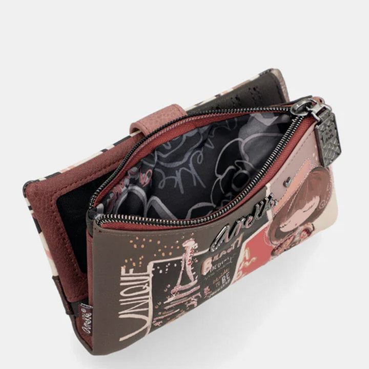 Carteira flexível média c/ Rfid para Senhora Anekke Mademoiselle 