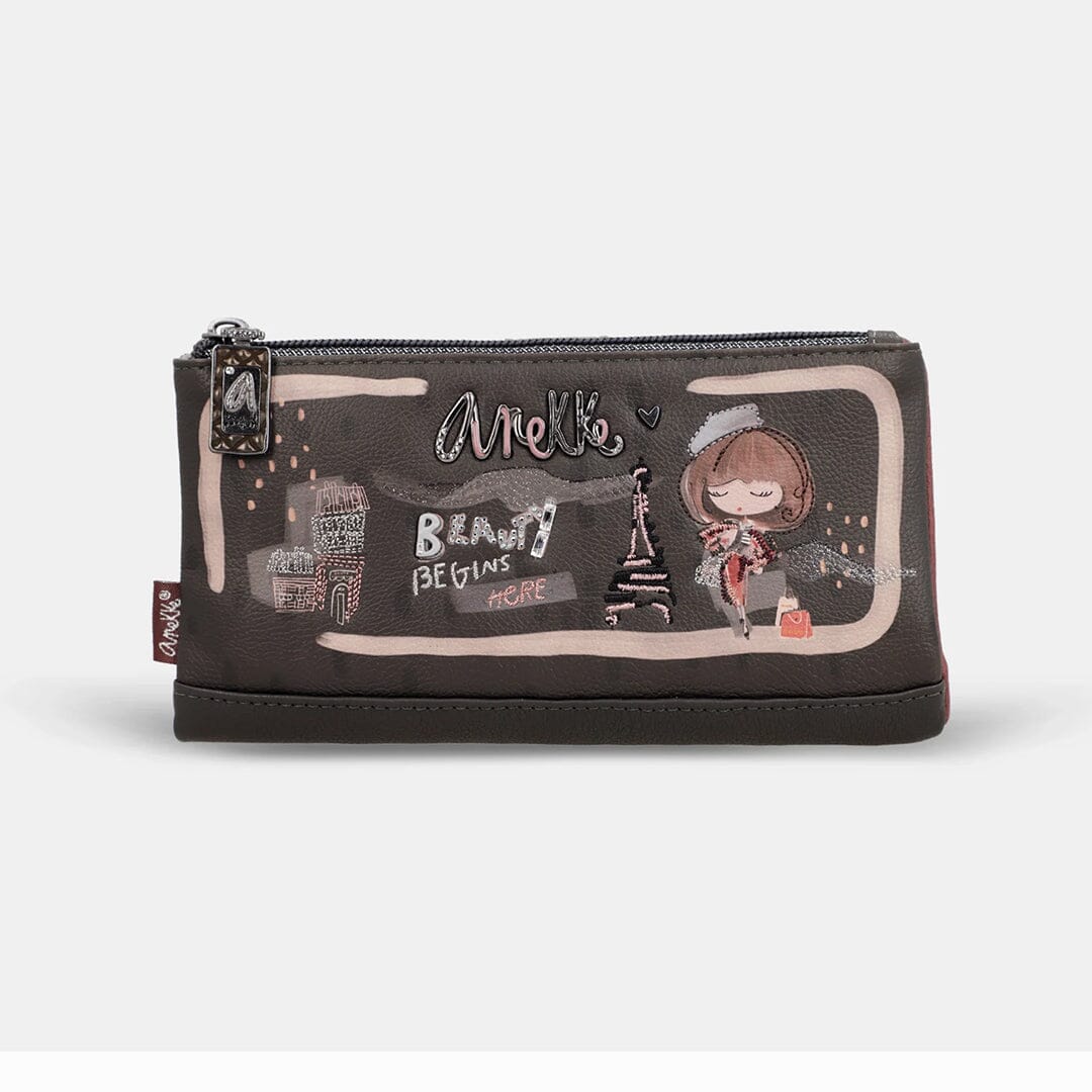 Carteira Grande flexível c/ Rfid para senhora Anekke Mademoiselle Multicor 