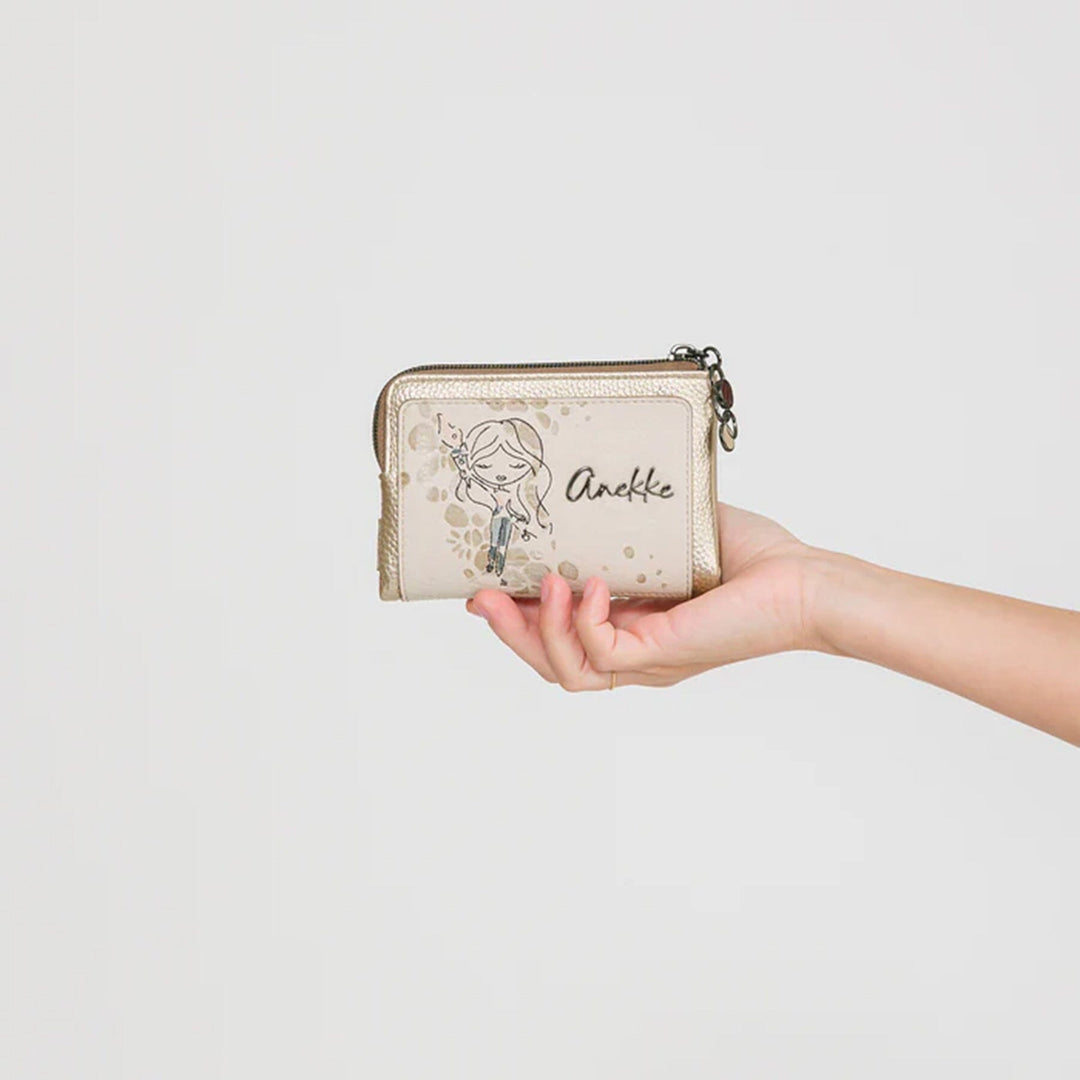 Carteira média flexível com Rfid para Senhora Anekke 