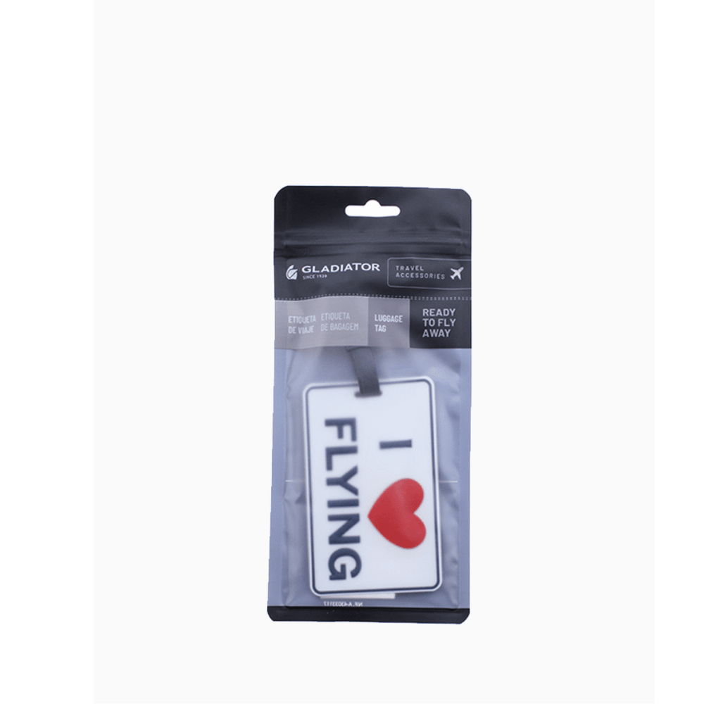 Etiqueta de identificação p/ mala de viagem Gladiator Branca 