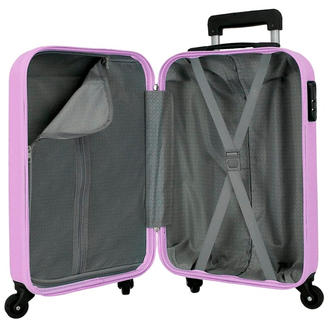 Mala de cabine 55cm c/4 rodas Roll Road Flex Lilás 