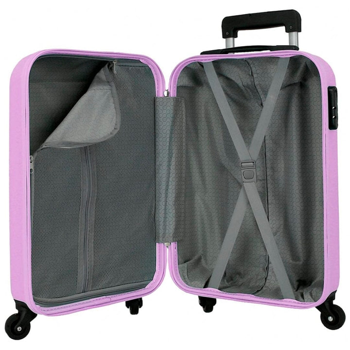 Mala de cabine 55cm c/4 rodas Roll Road Flex Lilás 