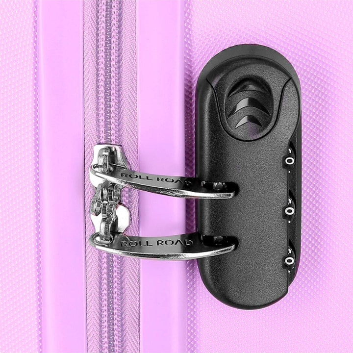 Mala de cabine 55cm c/4 rodas Roll Road Flex Lilás 