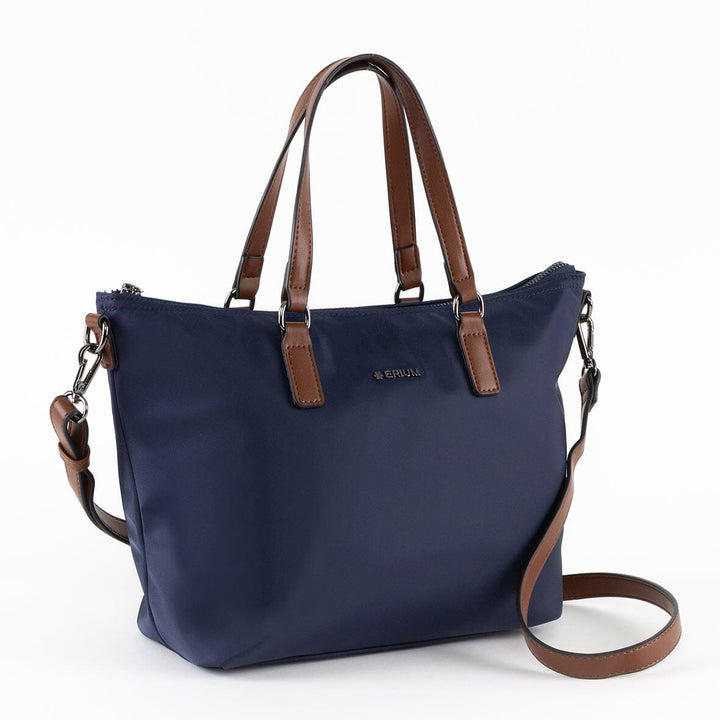 Mala de mão e tiracolo nylon Erium para Senhora Azul 