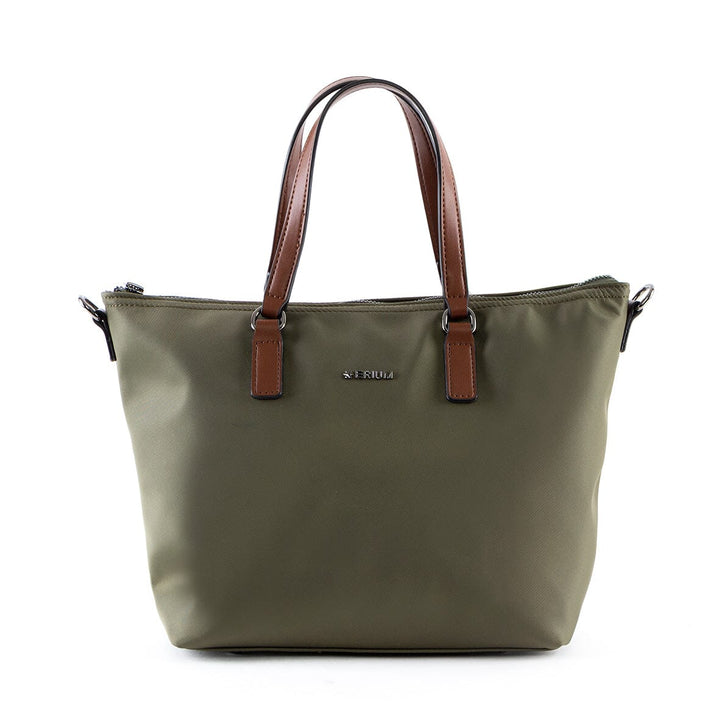 Mala de mão e tiracolo nylon Erium para Senhora Khaki 