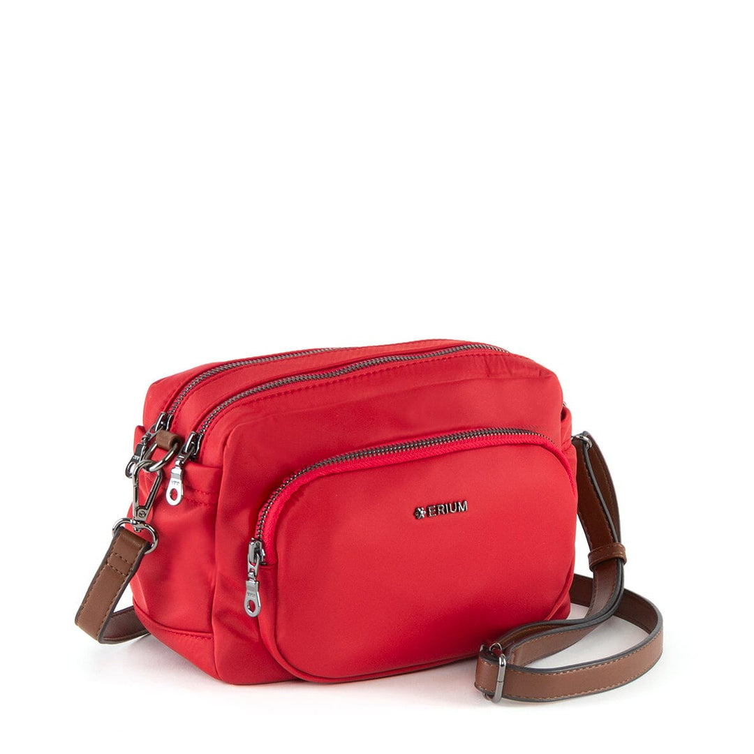 Mala de tiracolo com 2 compartimentos em nylon Erium para Senhora 