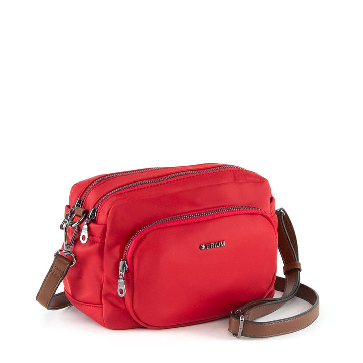Mala de tiracolo com 2 compartimentos em nylon Erium para Senhora 