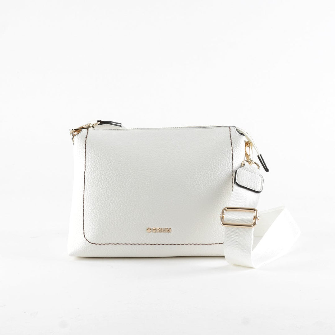 Mala de tiracolo com 2 compartimentos Erium para Senhora Branco 