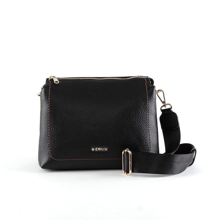 Mala de tiracolo com 2 compartimentos Erium para Senhora Preto 