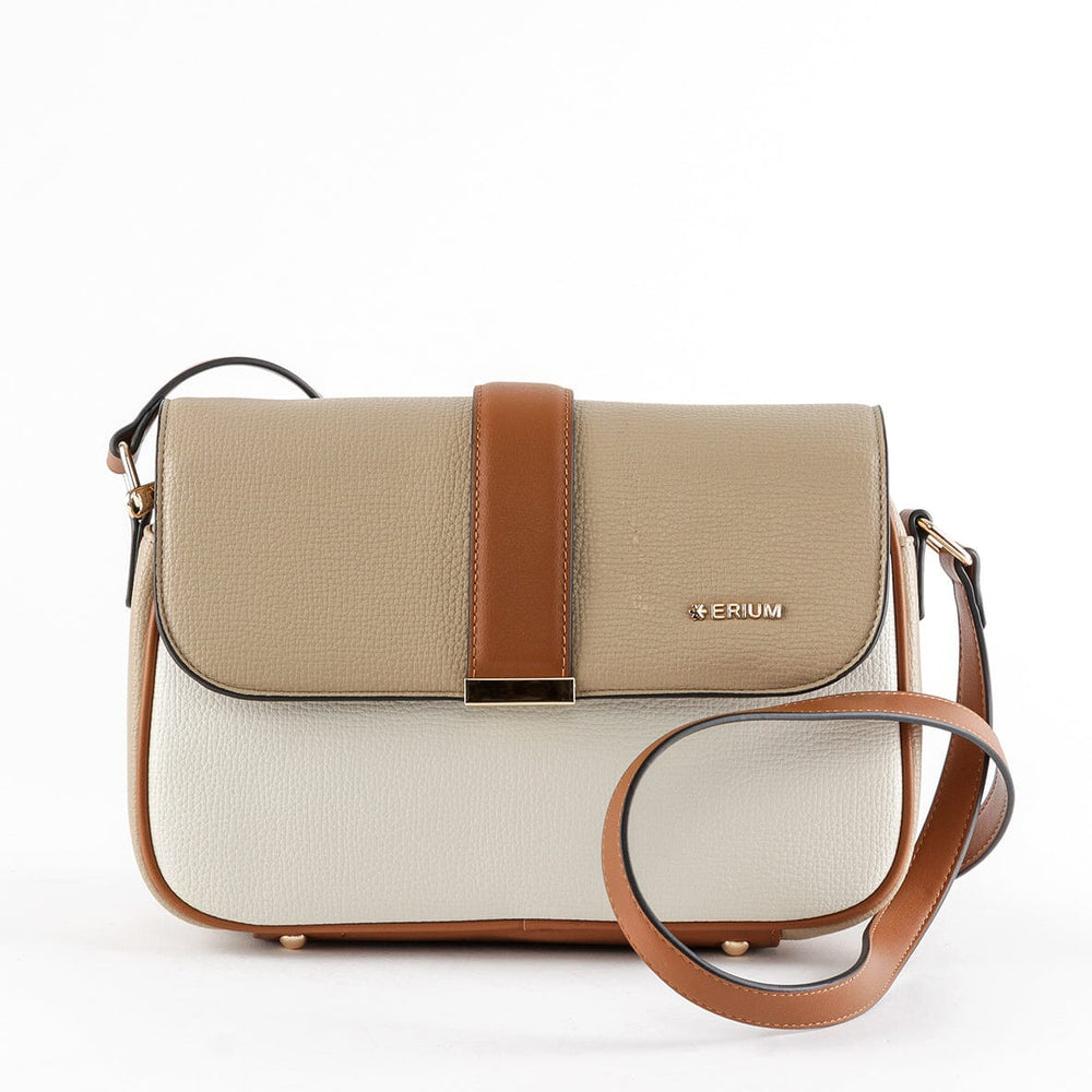 Mala de tiracolo com pala Erium para Senhora Multitaupe 