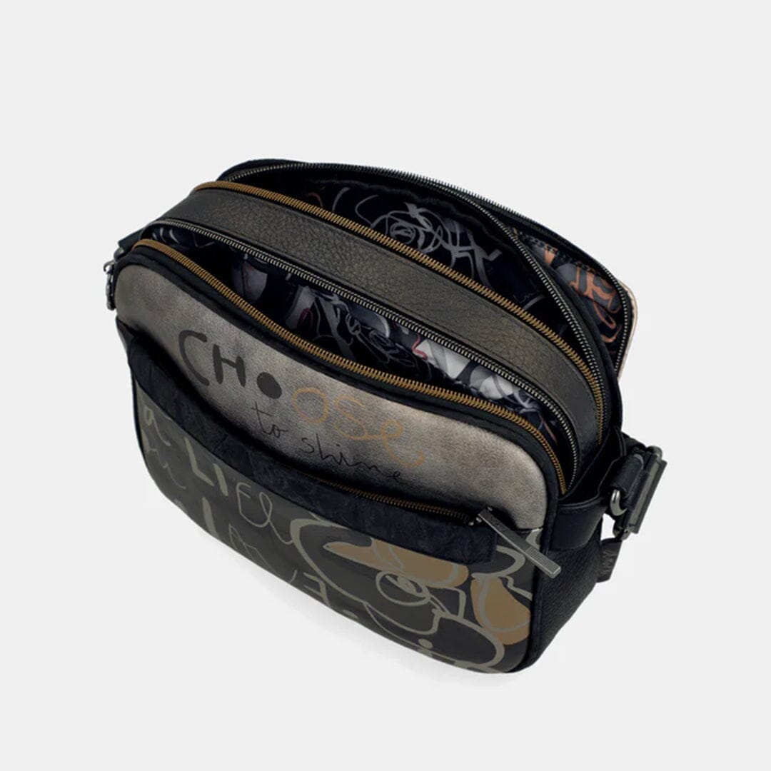 Mala tiracolo c/ 2 compartimentos para Senhora Anekke Nature Koko 