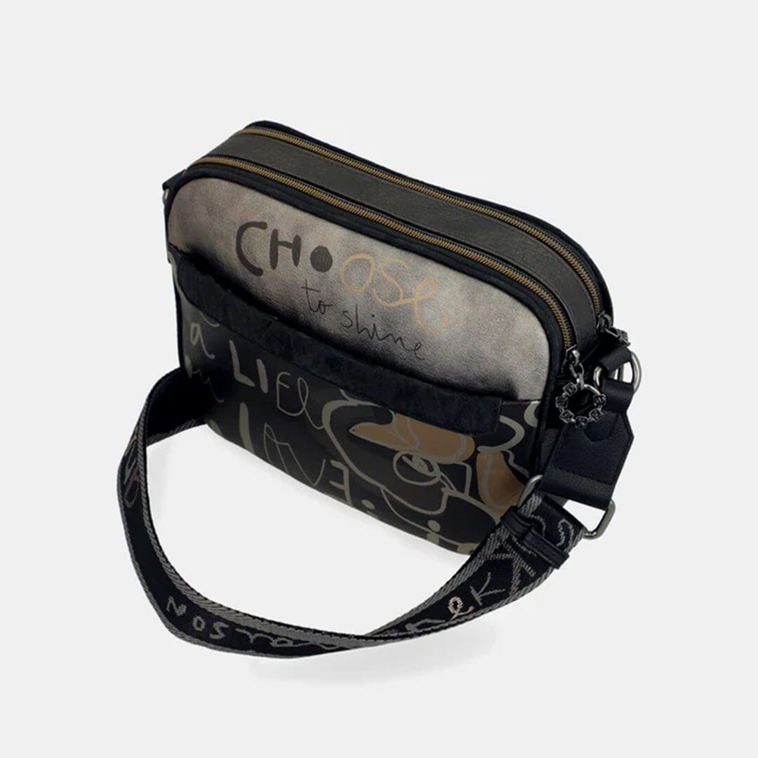 Mala tiracolo c/ 2 compartimentos para Senhora Anekke Nature Koko 