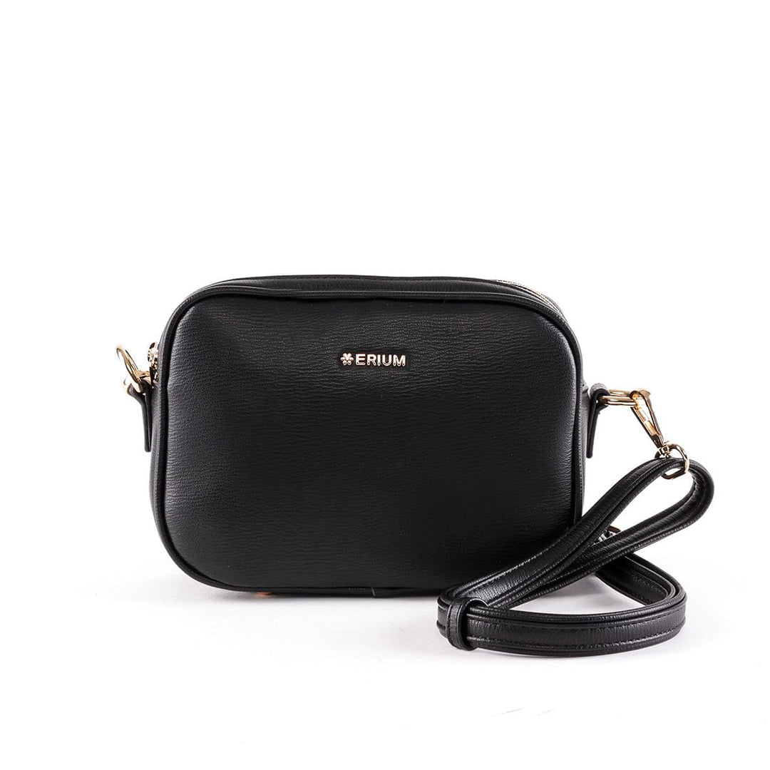 Mala tiracolo Erium com 2 compartimentos para Senhora Preto 