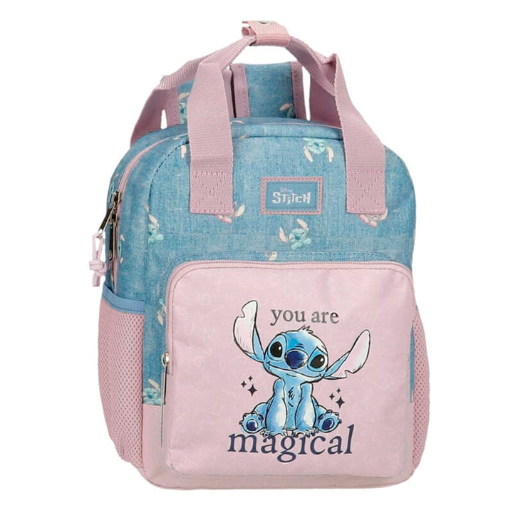 Mochila pré-escolar 28cm Stitch You Are Magical Azul 