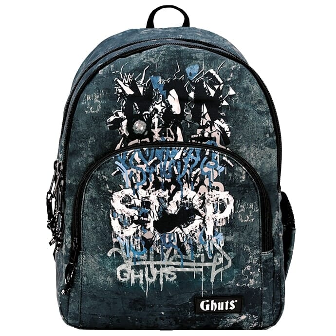 Mochila escolar Ghuts King Non-Stop p/ Rapaz Multicor