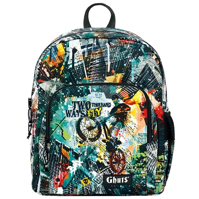 Mochila escolar Ghuts Prince FLybike p/ Rapaz multicor 